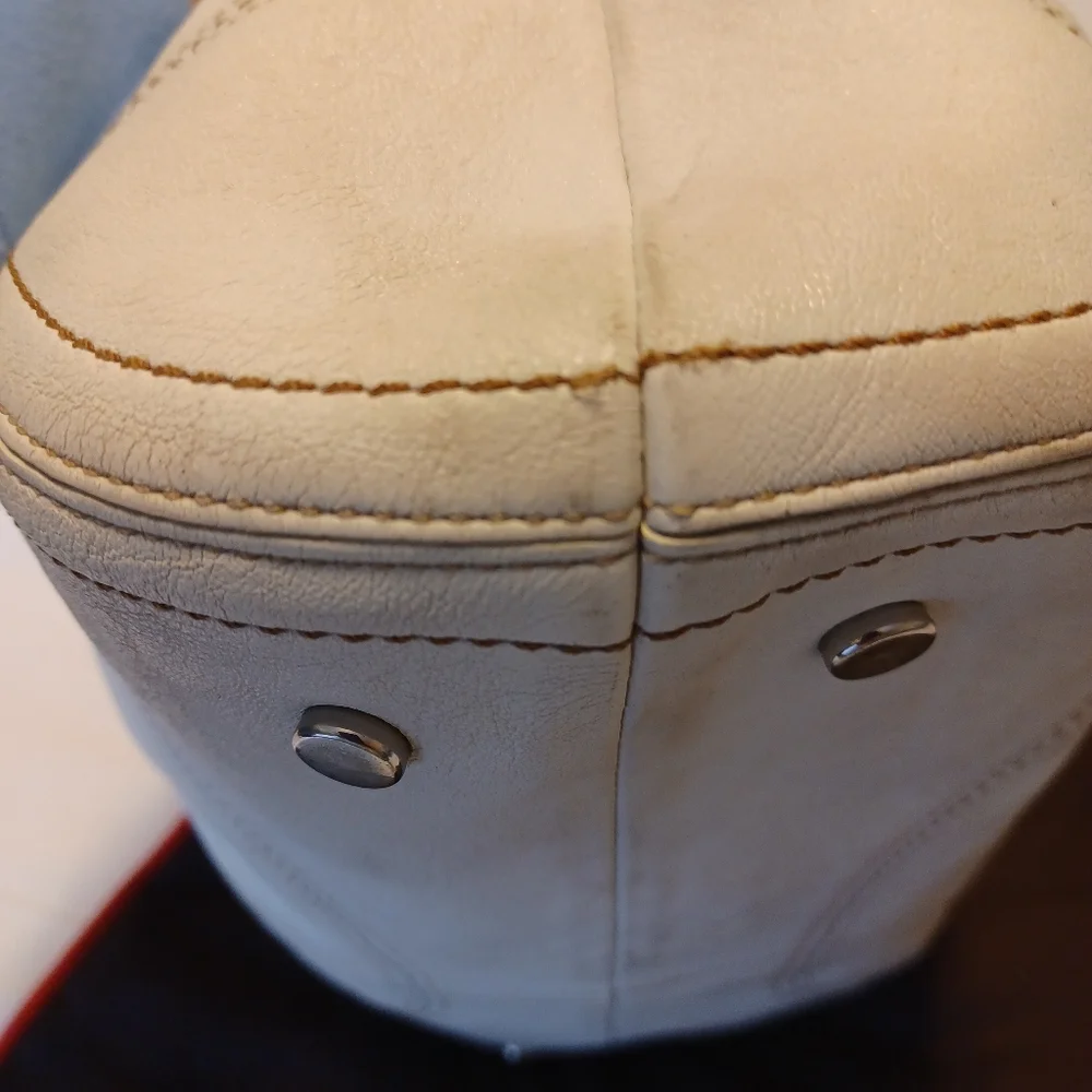 VTG Coach Hamptons Y2K Leather Two Handle Handbag Purse Authentic